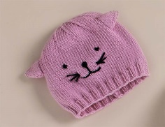 Hat with Ears and Embroidered Muzzle