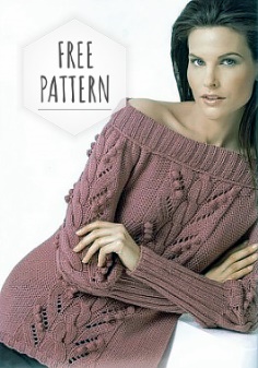Shoulder Decollete Sweater Pattern
