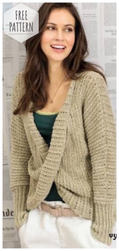 OLIVE WRAP PULLOVER FREE PATTERN