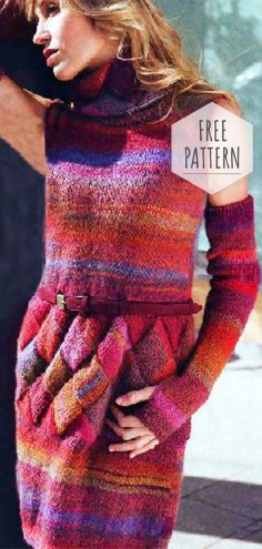 Knitting Dress and Mitten Free Pattern