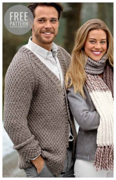 MENS CARDIGAN WITH A PEARLY PATTERN