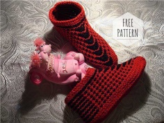 Slippers Boots Free Pattern