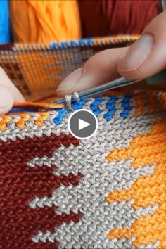 How to knit rainbow basket edge stitch