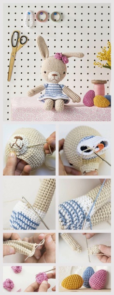 Step by Step Crochet Bunny Tutorial