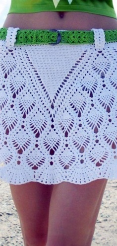 White Summer Skirt Crochet Pattern