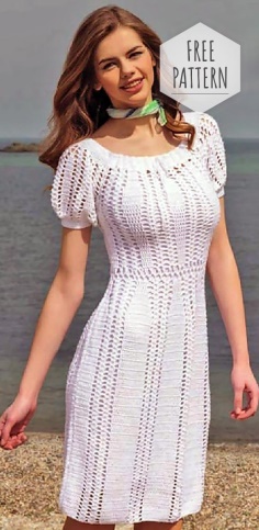 White Crochet Dress Pattern