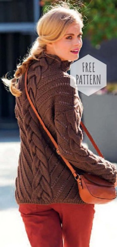 Knitting Braid Sweater Free Pattern