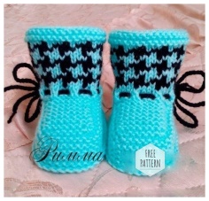 Booties with goose feet free pattern
