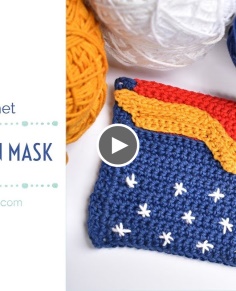 Wonder Woman Crochet Mask Cover  Free Crochet Pattern  Stardust Gold Crochet