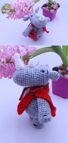 Crochet Toy Hippo Free Pattern