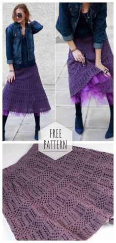 Women Skirt Crochet Free Pattern
