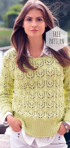 Knitting Yellow Pullover Free Pattern