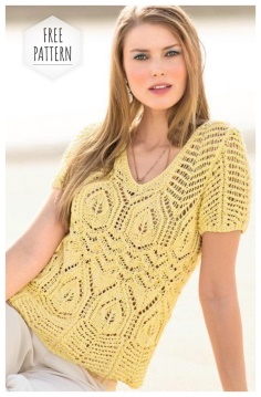 Long-sleeved pullover crochet free pattern