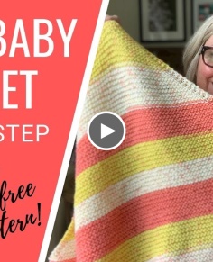 Easy Baby Blanket Knitting Pattern for Beginners  Step-by-Step Tutorial