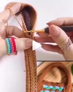 How to knit bag handle video tutorial
