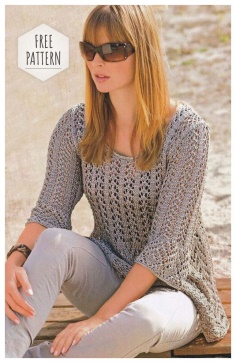 Long blouse crochet free pattern