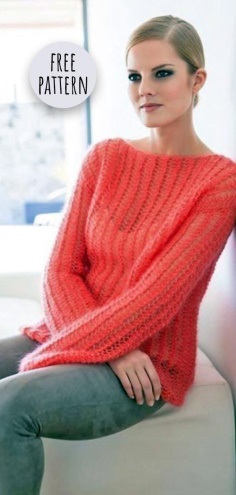 Crochet Red Sweater Free Pattern