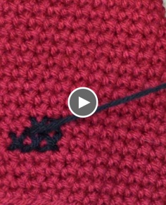 How to Cross-Stitch Into Crochet Fabric Tutorial