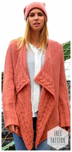 CARDIGAN WITH CORNERS AND HAT