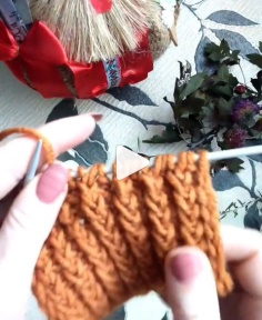 How to knit knitting sample video tutorial
