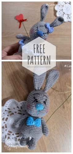 Amigurumi Gray Bunny Free Pattern