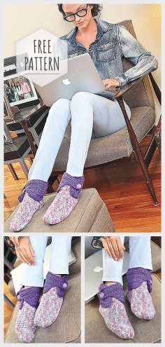 Knitting Slippers with Cuffs