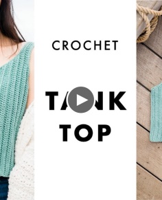 How to crochet a ribbed tank top for summer! DIY tutorial