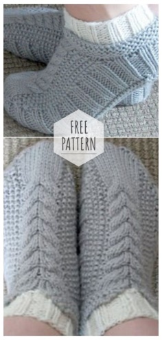 Socks with knitting needles
