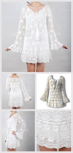 Crochet White Dress