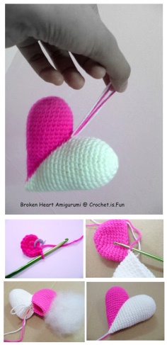 Broken Heart Amigurumi Crochet