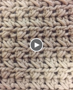 Crochet CROSSED HALF DOUBLE Stitch Tutorial  ONE ROW REPEAT