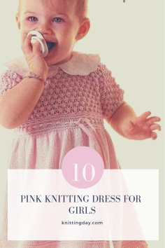 PINK KNITTING DRESS FOR GIRLS