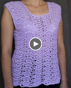 Japanese fan stitch women&39;s top crochet pattern - crochet short sleeve lace sweater