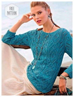 Turquoise blouse crochet free pattern