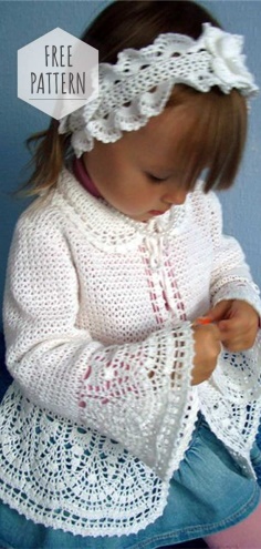 Crochet White Vest for Kids