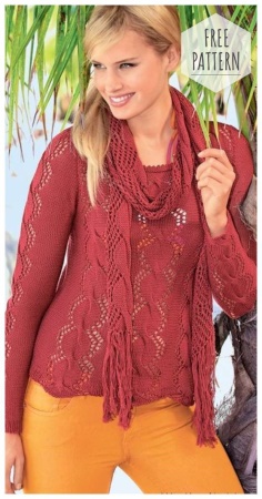 RED JUMPER WITH SCARF FREE PATTERN