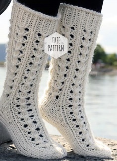 Openwork Pattern for Knitting Socks