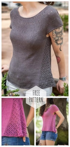 Women t-shirt crochet free pattern