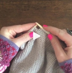 How to knit on the front side video tutorial