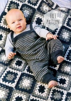 Striped Jumpsuit and Plaid of Openwork Pattern