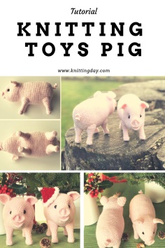Knitting toys pig
