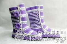 Soft home boots for girls (Crochet)