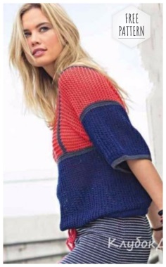 BLOUSE WITH KNITTED ACROSS THE TOP