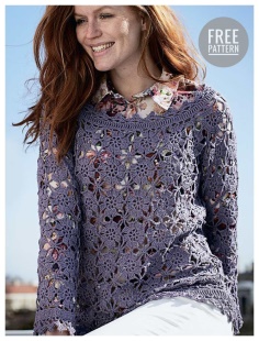 Women Lace tunic crochet free pattern