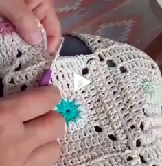 Crochet Square Seam Connection