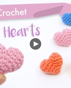 How to Crochet Classic Hearts  Beginner Pattern and Tutorial