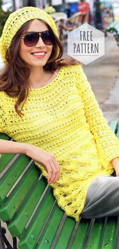 Crochet Yellow Top Free Pattern