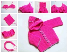 Knitting  cardigan for a child