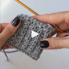 How to knit Tunisian Crochet Stitch video tutorial