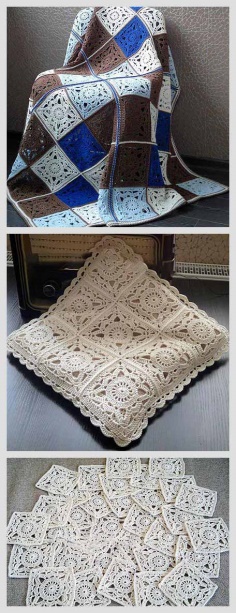 Crochet Square Motif Lace